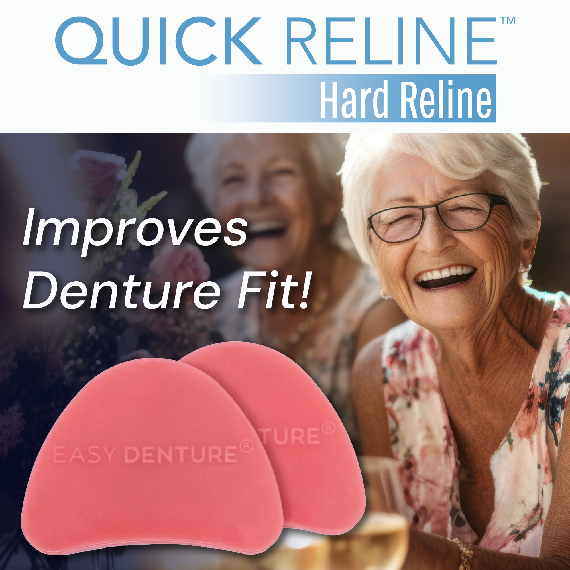 Quick Reline™ - (Hervir y Ajustar) Kit de Reajuste para Prótesis Dentales Completas o Parciales
